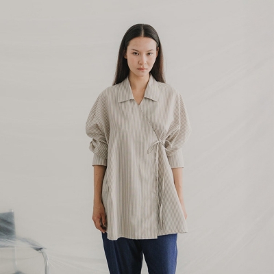 MIRAKAYA Wrap Shirt -...