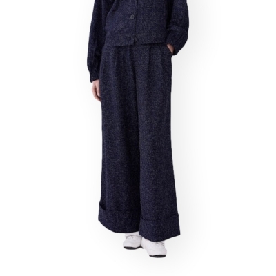 VILA Calças Mie - Navy Blazer