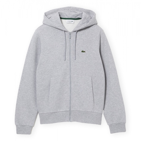 LACOSTE Full Zip Fleece Hoodie - Grey...
