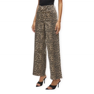 VILA Chia Trousers - Birch/Leo