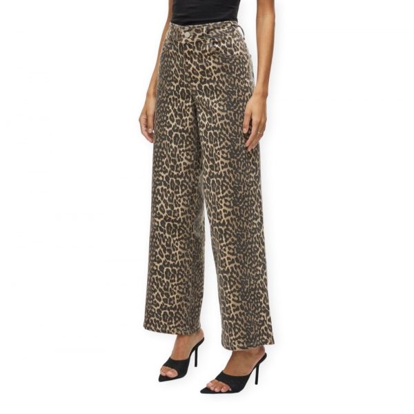 VILA Chia Trousers - Birch/Leo