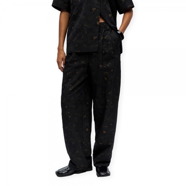 OBJECT Lovia Trousers - Black/Seal Brown