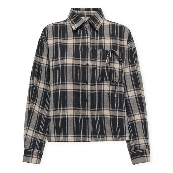 ONLY Camisa Agda Short - Fog/Sky Cap