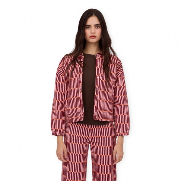 SEASONS MY MACABLA Bomber Jacket - Berry