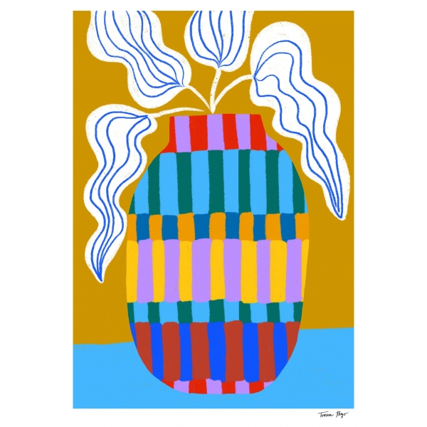 TERESA REGO STUDIO Striped Vase Print