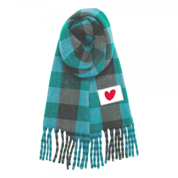 VERB TO DO Go for it Heart Scarf - Blue