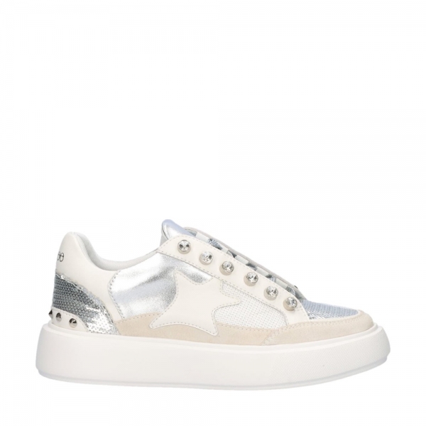 EXÉ Star Sneakers - White/Silver
