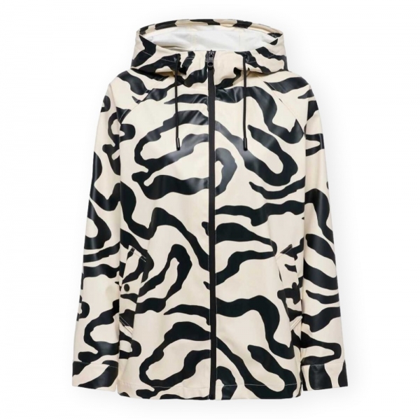 ONLY Elisa Short Raincoat - Birch/Black