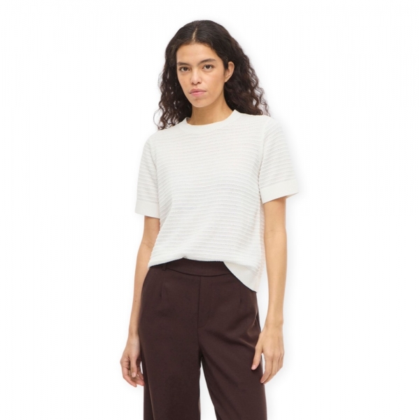 VILA Noos Top Lollo - White Alyssum