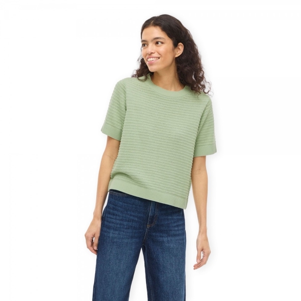 VILA Noos Top Lollo - Smoke Green