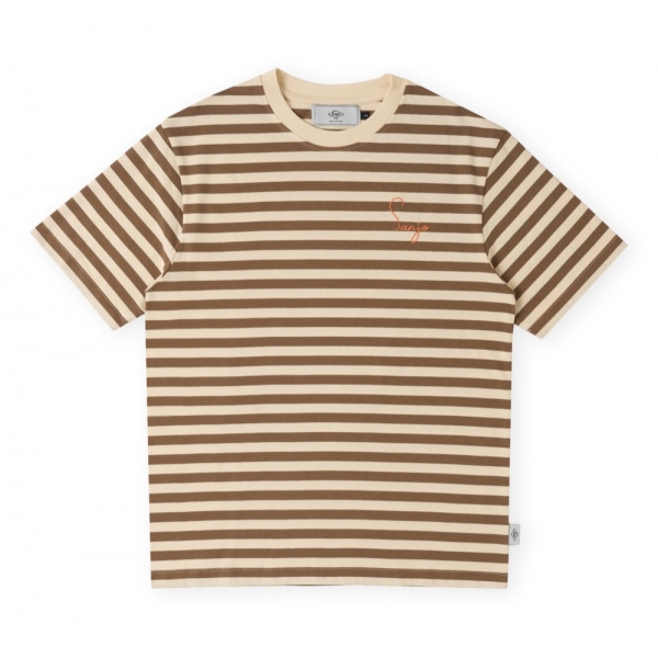 SANJO Stripes 80 T-Shirt - Cappuccino...