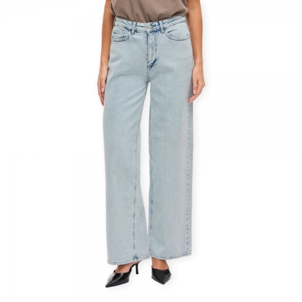 VILA Noos Calças Freya Jaf - Light Blue