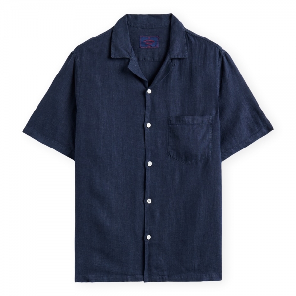 PORTUGUESE FLANNEL Linen Camp Collar...