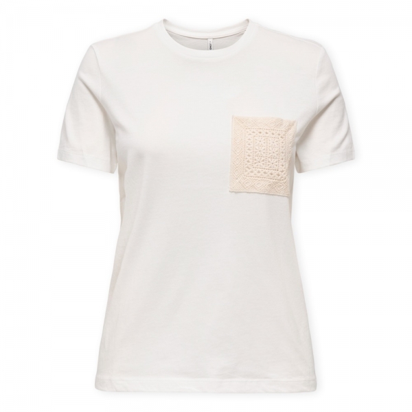 ONLY Top Enja Life Pocket - Cloud Dancer