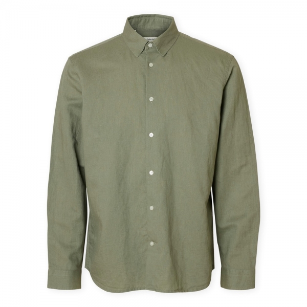 SELECTED  Noos SlimClay Linen Shirt -...