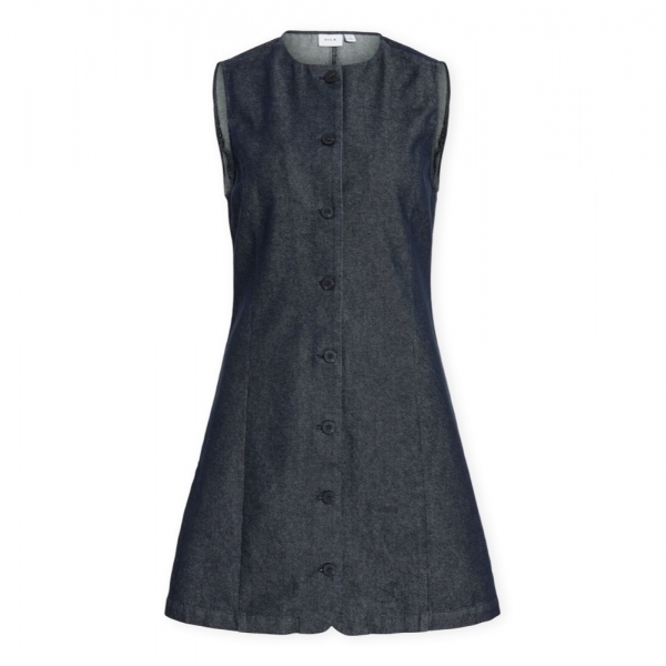 VILA Lukka Short Dress - Dark Blue Denim