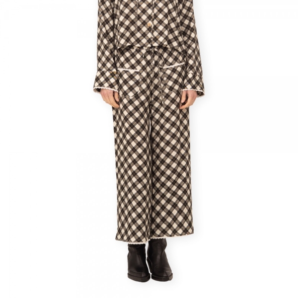 CARMEN SAYS Calças - Checks