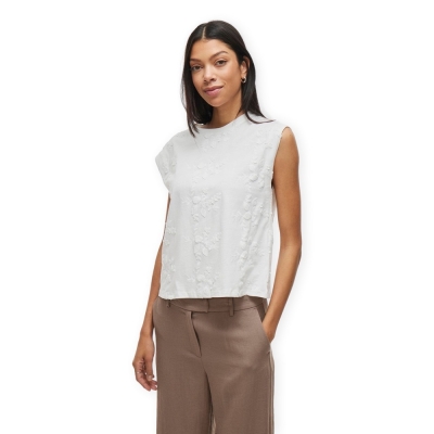 VILA Top Nayla - Snow White