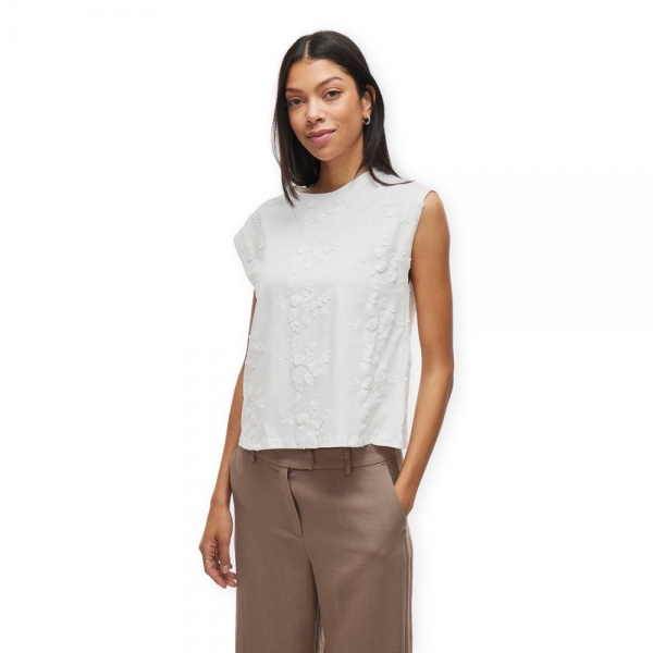 VILA Top Nayla - Snow White