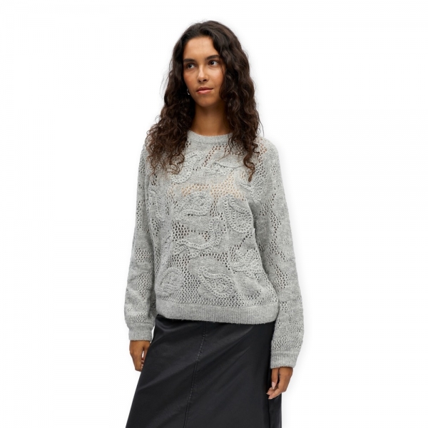 OBJECT Luca Knit - Medium Grey Melange