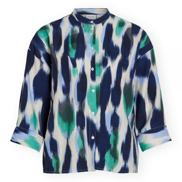 VILA Camisa Rano - Birch/Kentucky