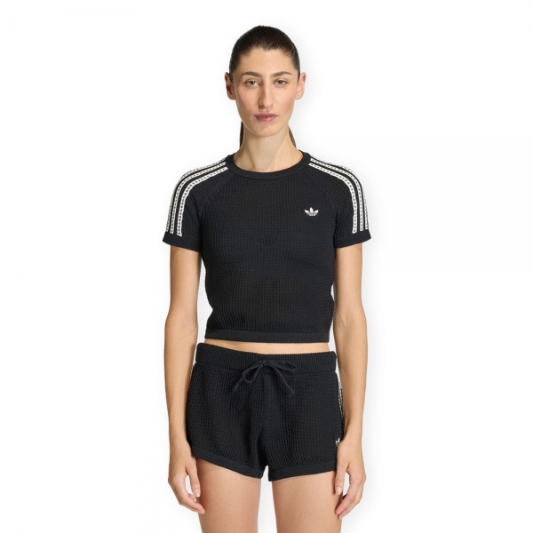 ADIDAS T-Shirt Crochet - Black