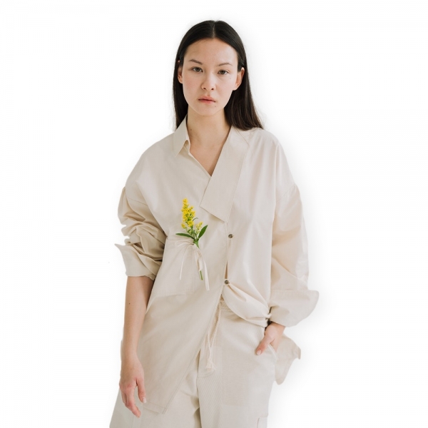 MIRAKAYA Raw Shirt - Bege