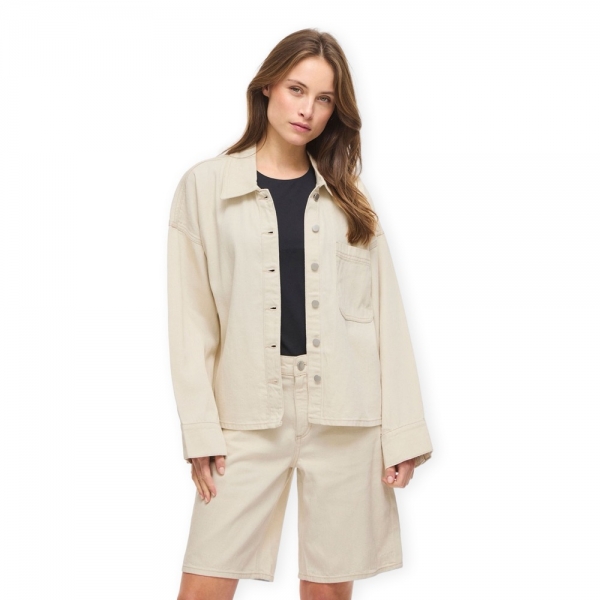 VILA Maj Denim Jacket - Ecru