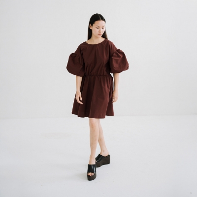 MIRAKAYA Tsubomi Dress - Brown