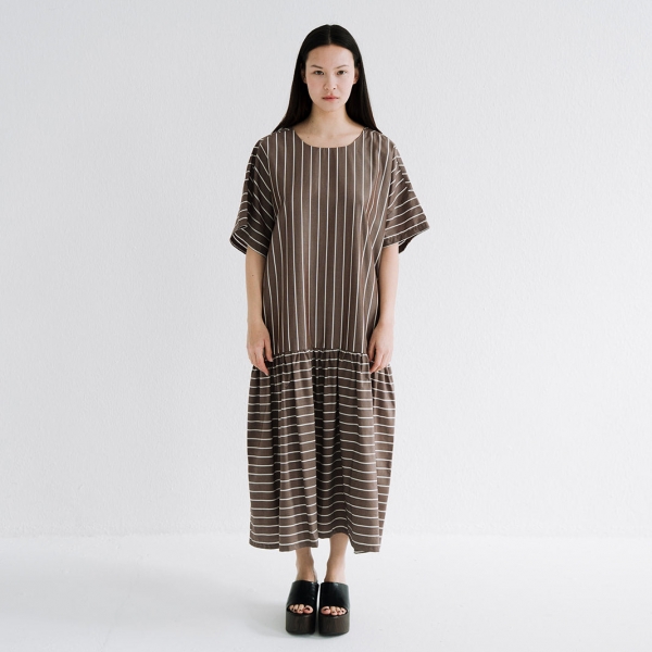 MIRAKAYA Maxi Dress - Stripes Bronze