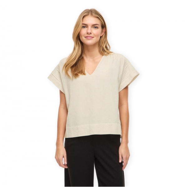 VILA Top Prisilla V-Neck - Super...