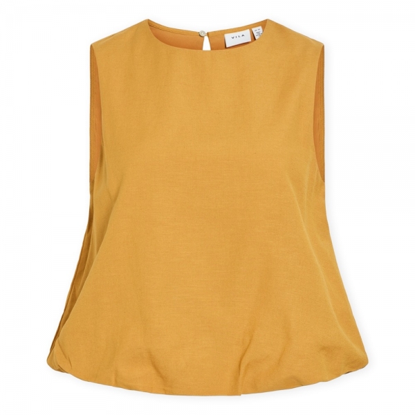 VILA Top Prisilla Balloon - Amber Gold