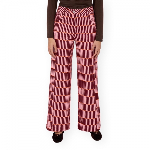 SEASONS BY MACABLA Calças Recto - Berry