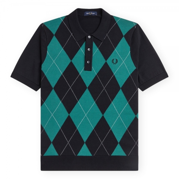 FRED PERRY Polo Argyle Knitted K1317...