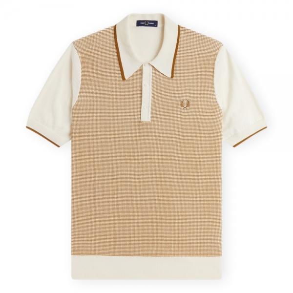 FRED PERRY Tonic Waffle Knitted Shirt...