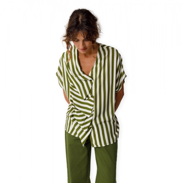 SKFK Kaua Shirt - Stripes Green