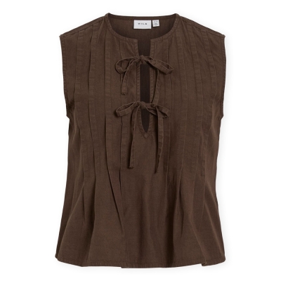 VILA Top Tevira - Slate Black