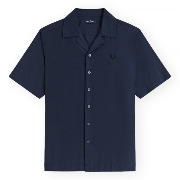 FRED PERRY Camisa Linen Revere Collar...