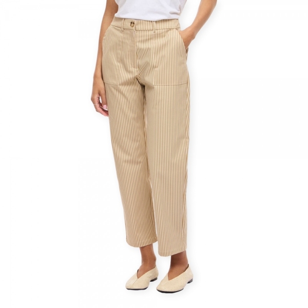 VILA Rekka Trousers - Birch/Travertine