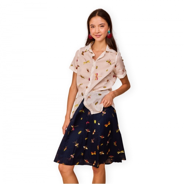 SMILE Camisa Somo Insectos - Blanco