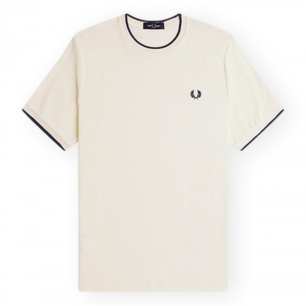FRED PERRY T-Shirt Trim Detail Crepe...