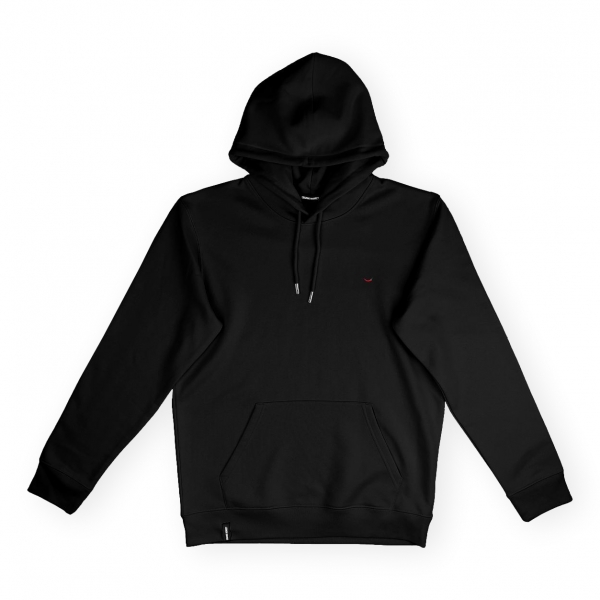 ORGANIC MONKEY Hoodie Red Hot - Black