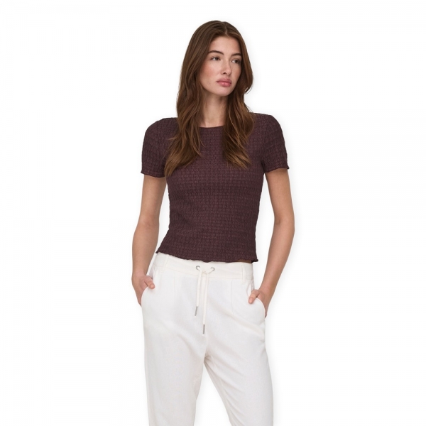 ONLY Noos Top Ilse - Deep Mahogany
