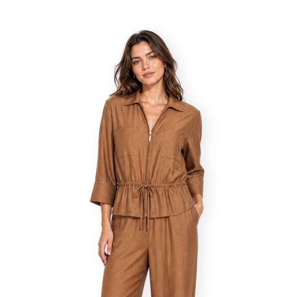 VILA Top Jobba V-Neck - Nuthatch