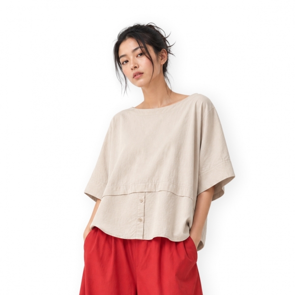 WENDY TRENDY Top 226143 - Beige