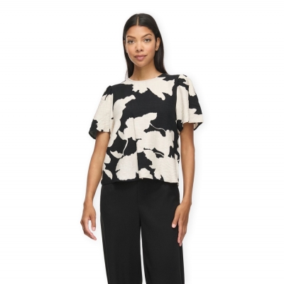 VILA Top Saskia - Black/Birch