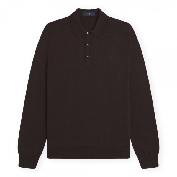 FRED PERRY Long Sleeve Knitted Shirt...