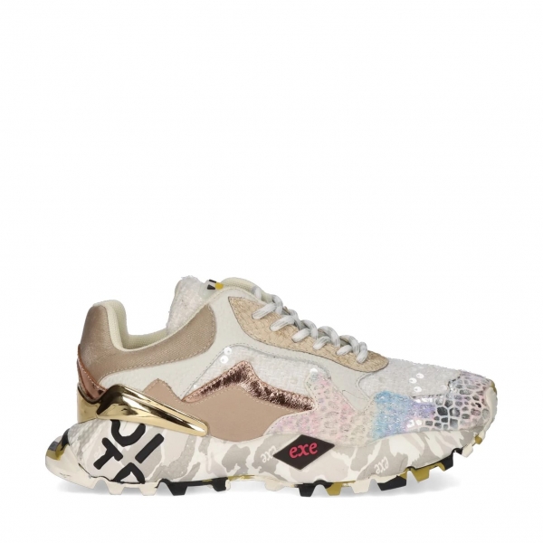EXÉ Sneakers 134-28 - Beige/Silver...