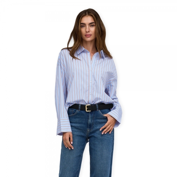 ONLY Oregon Alva Shirt - Dusty Blue/Fig