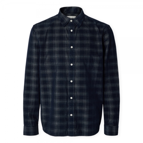 SELECTED Camisa RegClaus Cord - Sky...